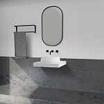 Раковина накладная ABBER Stein AS2605 белая матовая-2