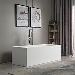 Ванна из искусственного камня ABBER Stein AS9642-1.8 белая матовая-5