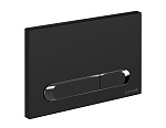 Кнопка ESTETICA пластик черный матовый с рамкой хром-2