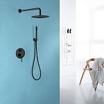 Душевая система ABBER Emotion AF8818B скрытого монтажа без излива, черная матовая-2