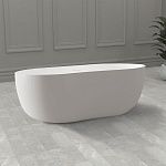 Ванна из искусственного камня ABBER Stein AS9604 белая матовая-4