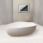 Ванна из искусственного камня ABBER Stein AS9608 белая матовая-2