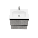 Тумба подвесная ELECTRA 60 под умыв-к Creavit Ideal 60, хромикс серебро, LE-WCAB-60-123-2