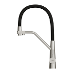 Смеситель для кухни VIVO однорычажный с фильтром с подключением фильтра с гибким изливом сатин-6