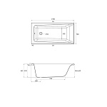 Ванна прямоугольная LORENA 140*70-10