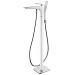 Смеситель ABBER Zeitlos AF8915W напольный для ванны, белый-хром