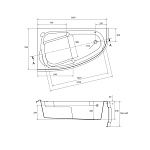 Ванна асимметричная JOANNA 160*95 левая-4