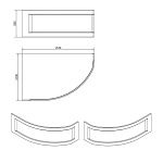 Панель для ванны фронтальная KALIOPE 153-4