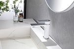 Смеситель ABBER Weiss Insel AF8010W для раковины, белый-хром-2