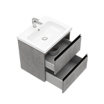 Тумба подвесная ELECTRA 60 под умыв-к Creavit Ideal 60, хромикс серебро, LE-WCAB-60-123-3