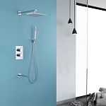 Душевая система ABBER Weiss Insel AF8050 скрытого монтажа с изливом, термостат, хром-2