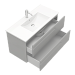 Тумба подвесная ATLAS 100 под умыв-к Creavit Su 100, кашемир матовый, арт. LA-WCAB-100-125-3