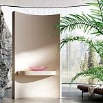 Раковина накладная прозрачная ABBER Kristall AT2810Koralle розовая-3