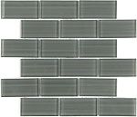 Стеклянная мозаика Impressioni Mattoni Grigio 50x100 (Caramelle Mosaic), кирпичики 5х10 см