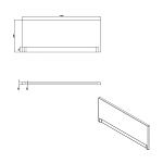 Панель для ванны фронтальная UNIVERSAL TYPE 1 140-2