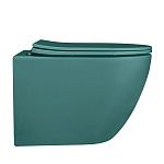 Унитаз ABBER Bequem AC1101MBG подвесной темно-зеленый матовый, безободковый-5