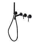 Смеситель ABBER Wasser Kreis AF8130B для ванны скрытого монтажа, черный матовый-2