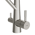 Смеситель для кухни VIVO однорычажный с фильтром с подключением фильтра с гибким изливом сатин-3