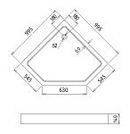Душевой поддон Gemy ST11T-2