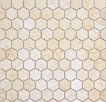Шестиугольная мозаика Botticino MAT hex 18x30x6 (Caramelle Mosaic)