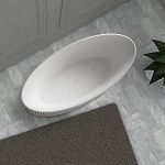 Ванна из искусственного камня ABBER Stein AS9627 белая матовая-3