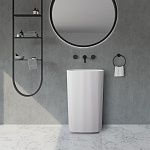 Раковина отдельностоящая ABBER Stein AS2502-H белая матовая-3