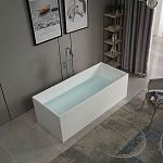 Ванна из искусственного камня ABBER Stein AS9642-1.8 белая матовая-2