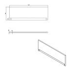 Панель для ванны фронтальная UNIVERSAL TYPE 1 170-3