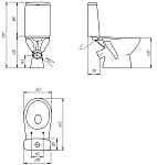 Унитаз-компакт FLAVIS 031 3/6 DPL EO slim-10