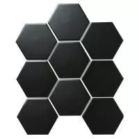 Мозаика Hexagon Big Black Matt 95x110 Starmosaic