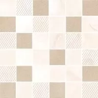 Мозаика Azori 587433003 Opale Beige Mosaic 30x30 бежевая глянцевая под мрамор