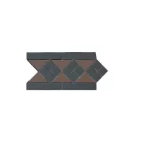 Петергоф бордюр коричневый с черными вставками (006/013) 30.9*15.8, Keramark