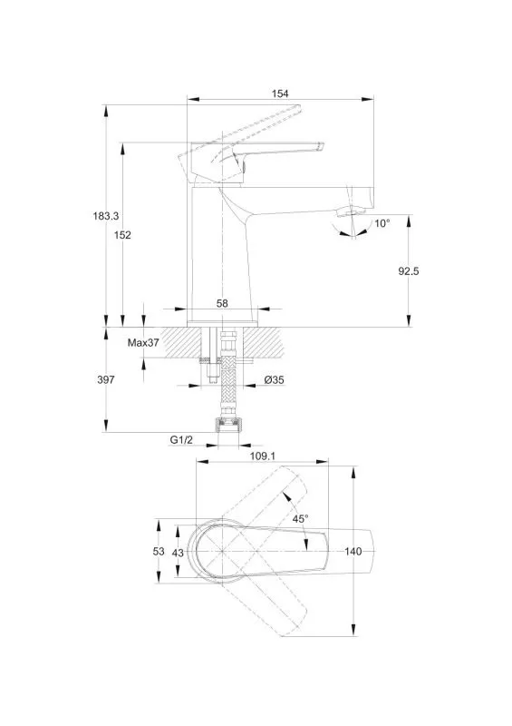 Смеситель для раковины MODUO