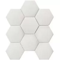 Противоскользящая мозаика Hexagon Big White Antislip 95x110 (Starmosaic)
