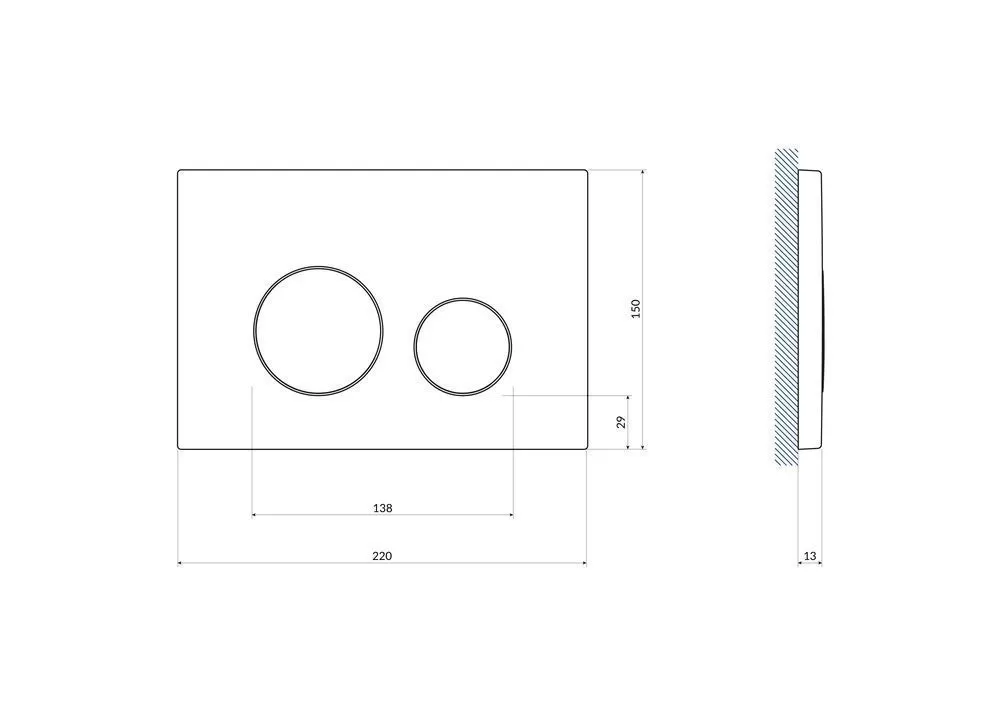 Кнопка TWINS для LINK PRO/VECTOR/LINK/HI-TEC пластик белый (Cersanit)
