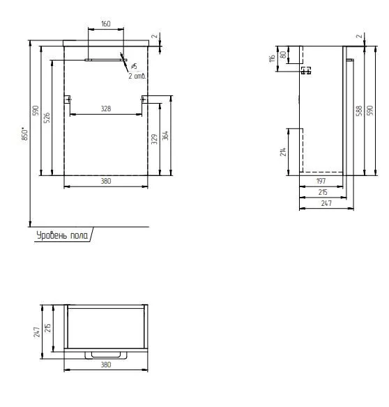 Тумба LARA 40 (Cersanit)