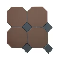 Петергоф Октагон 14.6*14.6 коричневый с черными вставками (006/013) 29.4*29.4, Keramark