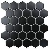Мозаика Hexagon Small Black Matt 51x59 Starmosaic