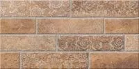 Belani Брик коричневый декор 01 настенная плитка