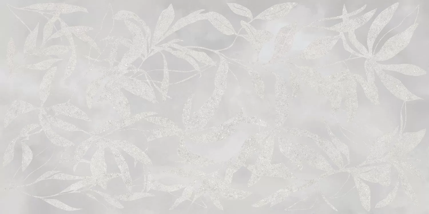 VitrA ArtWall Керамогранит Цветы Серый 60x120 натуральный