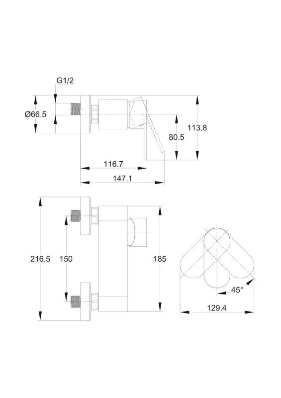 Смеситель ELIO для душа