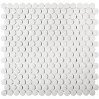 Противоскользящая мозаика Penny Round White Antislip (Starmosaic)