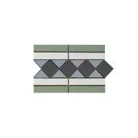 Гатчина бордюр белый/зеленый (001/007/008/013) 30.6*16, Keramark