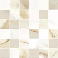 588143001 Calacatta Royal (Калакатта Роял) Mosaic белый мозаика 30х30, Azori
