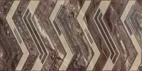 Декоративная плитка Azori 588872001 Atlas Dark 31.5x63 коричневая глянцевая геометрия