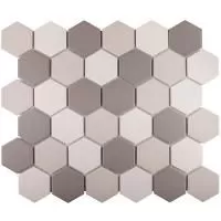 Противоскользящая мозаика Hexagon Grey Mix Antislip 51x59 (Starmosaic)