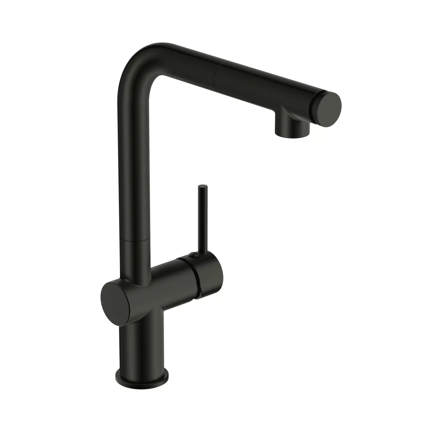 Смеситель для кухни FLAVIS с выдвижным изливом два режима черный