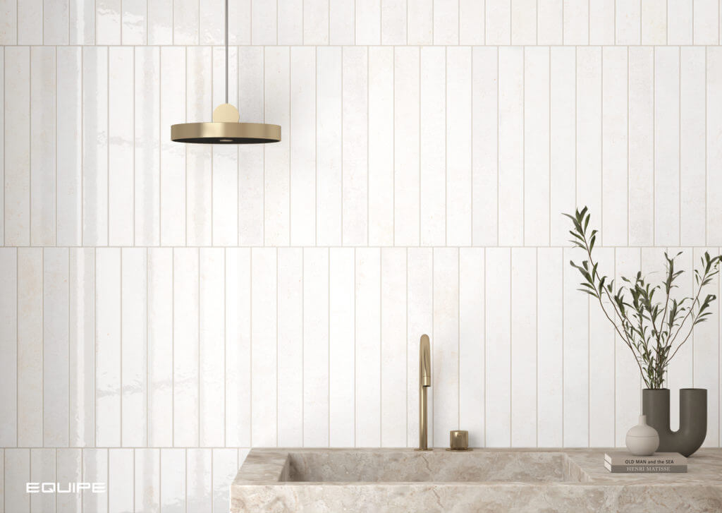 Equipe Verticale Настенная керамическая плитка CLEAN 5x40 глазурованный глянцевый