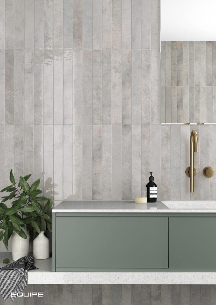 Equipe Verticale Настенная керамическая плитка DIM GRAY 5x40 глазурованный глянцевый