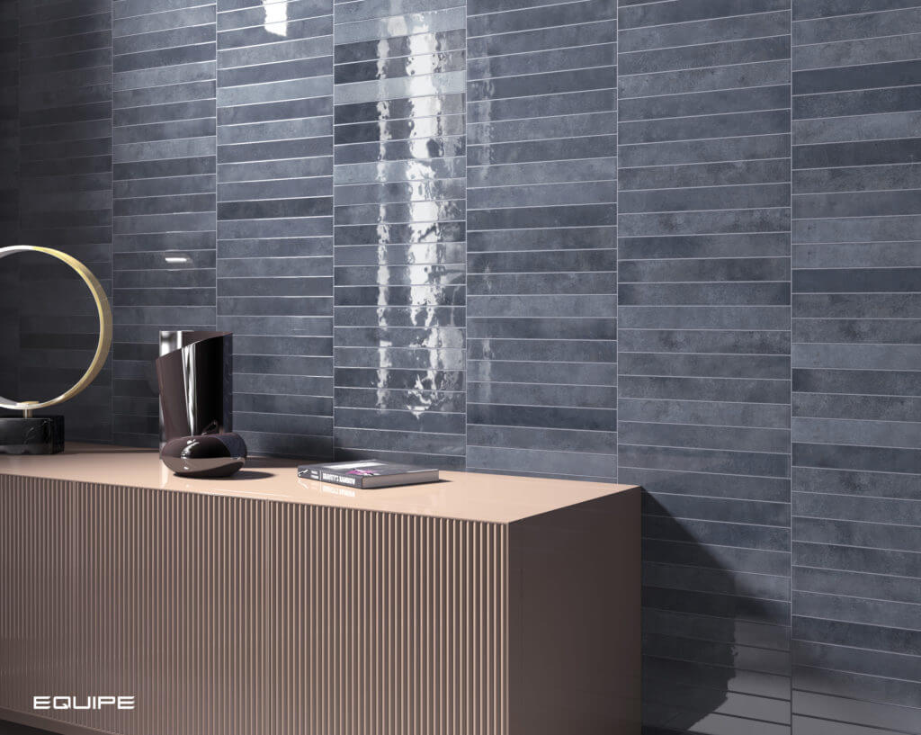 Equipe Verticale Настенная керамическая плитка DEEP ROYAL 5x40 глазурованный глянцевый